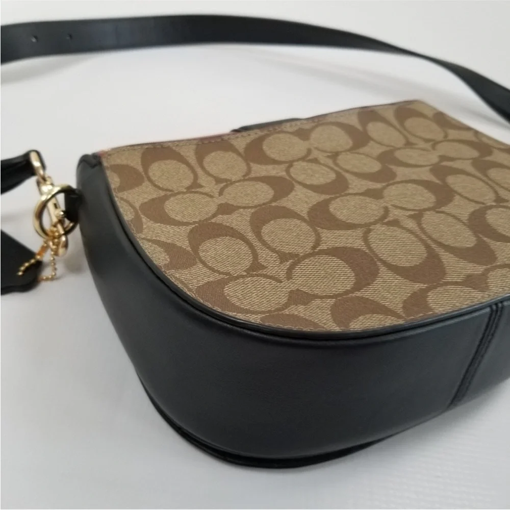Coach Brown and Black Women's Bag Coach Georgie Saddle Bag Crossbody - Picture 7 of 16